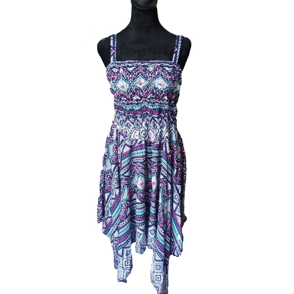 Rima Women's One Size  100% Terivolie Asymmetrical Mini Dress